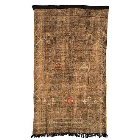 SABRA - Tapis Berbère en Soie de Cactus - Modèle A8 - Tapis Tissé à la Main Style Ethnique et Bohème - Décoration Artisanale Unique