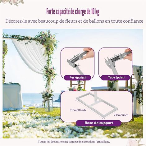 WANLECY Structure pour arche décorative de mariage de 3 × 6 mètres, adaptée aux mariages, fêtes et autres événements (1/5)