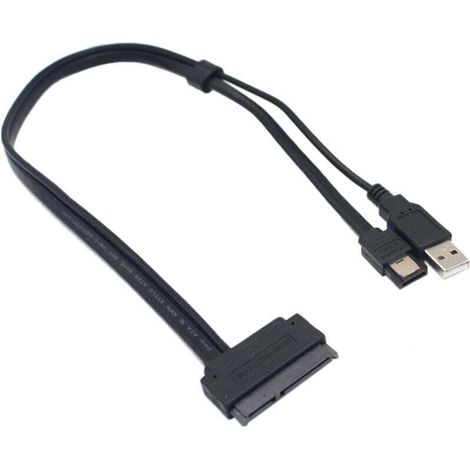 Adaptateur USB Alimenté SATA 22 Pin Vers ESATA 2,5 Pouces pour Disque Dur SSD Optimisé Support UASP III EC-SSHD