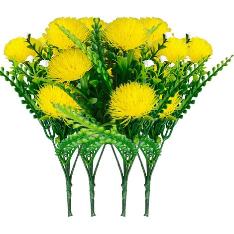 Fleurs Artificielles Extérieures UV Résistantes - Pour Jardin Balcon Fenêtre - 4 Fagots (1/5)
