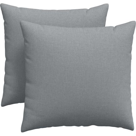 Maison Exclusive - Sofakissen 2 pcs Hellgrau 45 x 45 cm Stoff