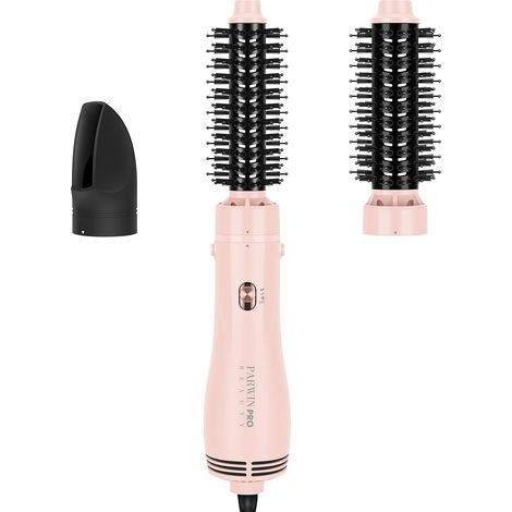 Brosse Soufflante 4 en 1, sèche-cheveux  Volume rapide, boucles, lissage, 3 températures, céramique, soin ionique, 1100 watts, Rose (1/5)