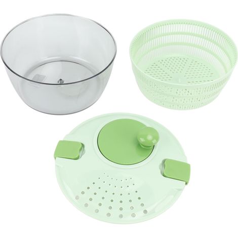 Essoreuse à salade verte, lave-légumes en plastique, rotative, gain de temps, lavable pour la cuisine (1/5)