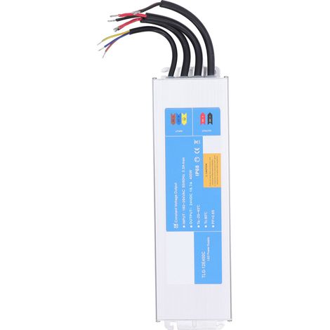 Alimentation LED 400 W étanche IP68, transformateur convertisseur basse tension 180-264 V CC, entrée 24 V CC, 16,7 A (1/5)
