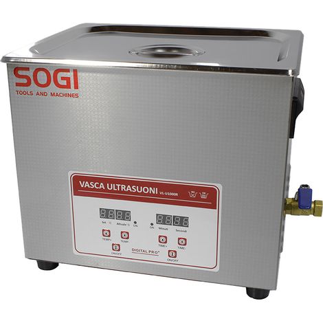 Vasca lava pezzi ultrasuoni riscaldata 10L SOGI VL-U1000R (1/5)