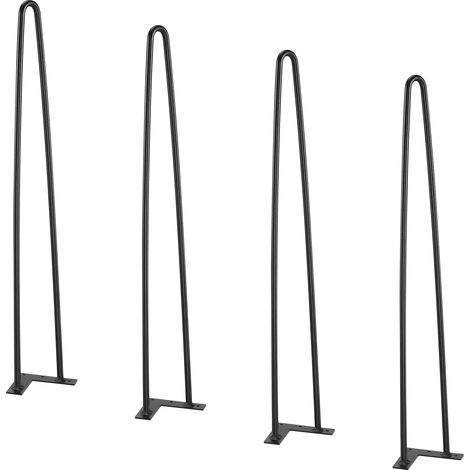 Mophorn Haarnadel-Möbelbeine, 711,2 MM, Metall, DIY-Projekte, Heimgebrauch, 226,8 kg Tragkraft, Gummischutz, stabil, modern, 4 STK