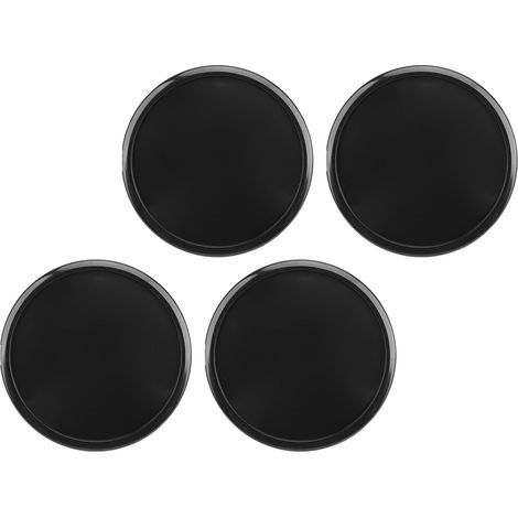Fabater Ensemble de Bouchons de Centres de Roue de Voiture Universel ajusté - Design élégant pour Les Limousines, Les VUS et Les Voitures de Sport - 4 PCS Facile à Installer (Black) (1/5)