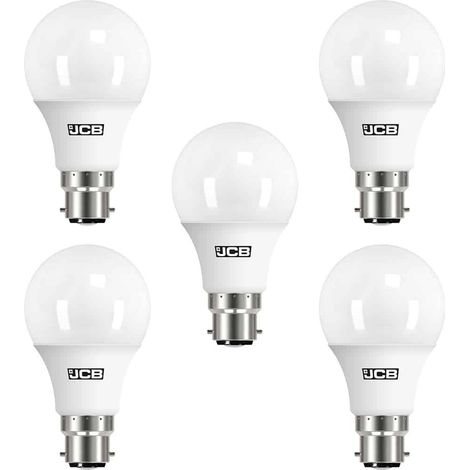 Litecraft Light Bulb 8.5 Watt B22 Bayonet Cap Golf Ball Daylight White LED - 5 Pack (1/2)