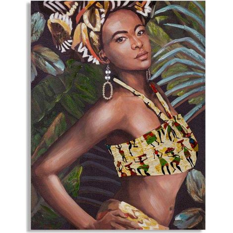 HANDMADE WALL PAINTING KELLY -B- 90X3X120 (1/4)