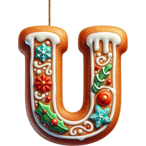 Lettre Acrylique - Décoration Arbre De Noël - Initiale Personnalisable - Hauteur 10 cm - Pour DIY - Lettre U (1/5)