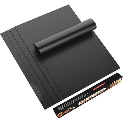 5 pcs Tapis de barbecue, réutilisable, non collant 40x33cm (1/4)