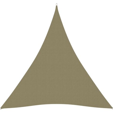 Vela ombreggiante triangolare in tessuto Oxford 5 x 6 x 6 m beige 020009923
