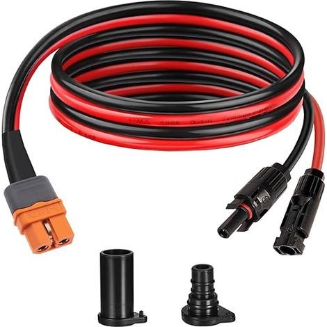 Solar Cable 10AWG Solar Panel Adapter Connector Female Extension Cable Portable Power Station Solar Generator 0.6m