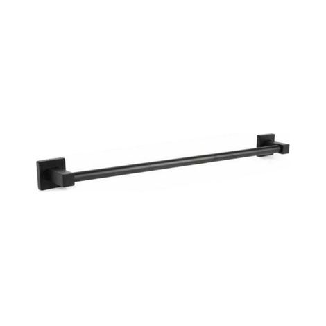 PORTA ASCIUGAMANI ASTA SUPPORTO 50CM BAGNO DA MURO ASCIUGA MANO CASA NERO 02108 (1/2)