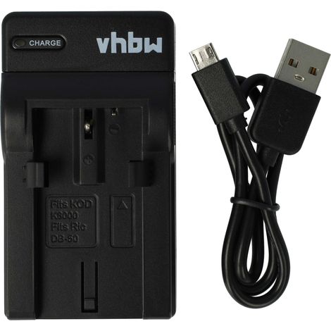 vhbw USB-C Ladegerät kompatibel mit Ricoh Caplio R-1, RZ1, R2, R1S, R1 Kamera - Ladeschale + USB-C Kabel Ladeanzeige (1/5)