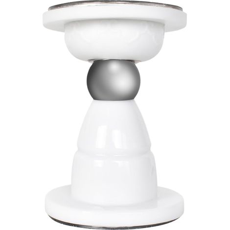 Selbstklebende Türstopper aus Edelstahl, kein Bohren erforderlich, einfach zu montieren und sowohl auf dem Boden als auch an der Wand anzubringen. Ideal für Wohnungen und Büros (weiß).