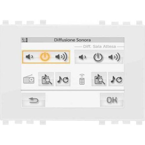 21512.1.B Touch Screen Colori 3M Full Flat Bianco Eikon Evo