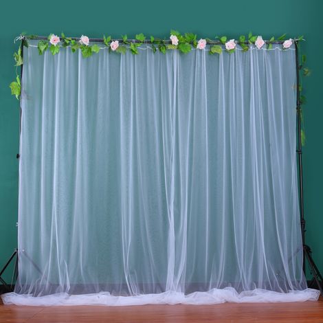 Lichtdurchlässiger Nylon-Voile für Fensterdekoration, Fotovorhang für Hochzeiten und Partys (1/5)
