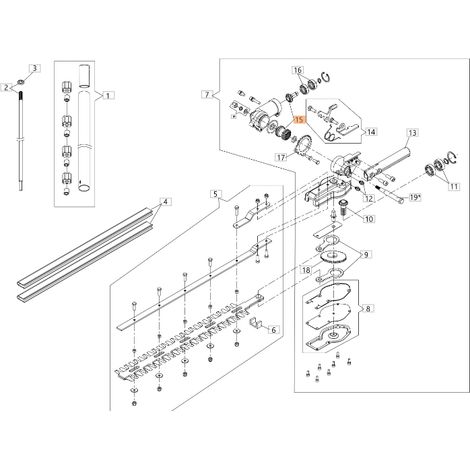 Kit ingranaggi ORIGINALE OLEOMAC tagliasiepi BCH 250 D - HH 30 61460096