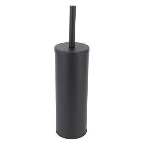 Brosse de toilette avec couvercle, noire, Tube
