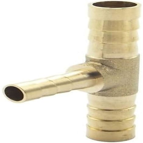 Raccord T - Laiton - 10-6-10 mm - Pour Tubes Souples Diamètre 4-16 mm - Eau Et Air Comprimé - 1 Pièce (1/5)