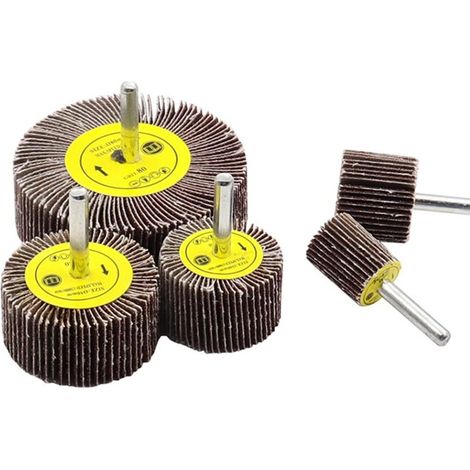 Roue à lamelles abrasives, grain 80, 80 mm, pour ponceuse, outil rotatif, polissage, ébavurage (1/5)