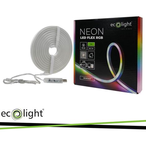 STRISCIA LED NEON RGB 3M 5V USB PER TV (1/2)