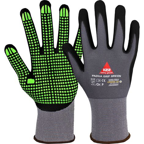 Hase Padua Grip Green Montagehandschuh aus Nylonfeinstrick Größe 6 10 Stk