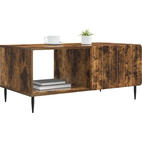 Maison Exclusive - Couchtisch Geräucherte Eiche 90 x 50 x 40 cm H
