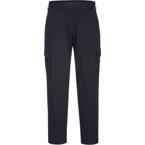 Pantalón elástico para mujer estilo chino Cargo S233 30 pulgadas Negro