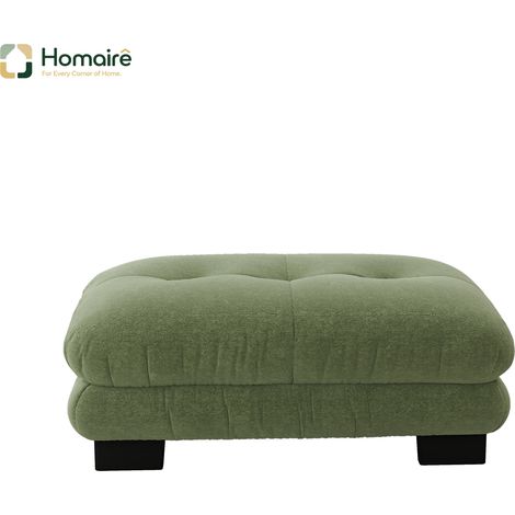 Sitzpouf aus Chenille mit Armlehnen grün en Polyester 112 x 68 x 52 cm HOMAIRE (1/5)