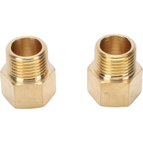 1/2 Zoll NPT Messing-Rohrverschraubungsadapter, robuster und langlebiger Anschluss für Luft, Wasser und Öl mit auslaufsicherem Design für Sanitärinstallationen (1/5)
