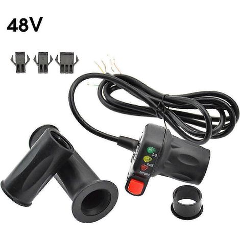 Bicicleta eléctrica de 48 V con acelerador e interruptor, mecanismo de autobloqueo, control de velocidad para bicicleta de montaña y accesorios para el manillar. Edición 0731.