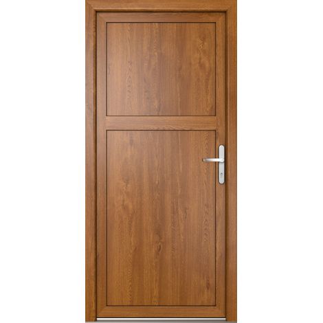 Meeth – Porte de service PVC 80cm x 205cm – Ouverture tirant droit – Isolation thermique renforcée – Cadre renforcé en acier