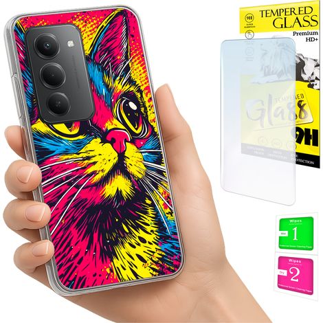 Custodia per Xiaomi Redmi 15 4G / 5G 169mm Cover posteriore Kitten + vetro (1/5)