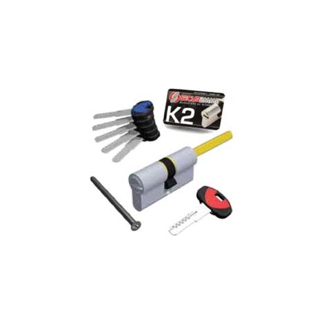 CILINDRO EUROPEO K2 CODOLO 0CK2 SERIE 3200Q  mm.30x30 cromo satinato    SECUREMME