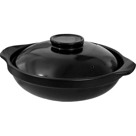 Cocotte en Porcelaine Lithium Grand Format Résistante à la Chaleur Idéale pour Soup et Bibimbap Diamètre 24cm (1/4)