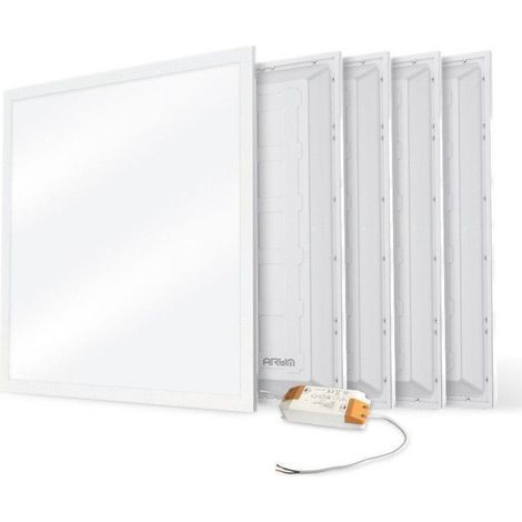Lot de 5 Dalles LED 60x60cm 32W Eq 400W CCT Garantie 3 ans