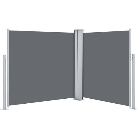 Auvent Marquise latéral rétractable, Store Banne pour Jardin Balcon Terrasse, Anthracite 100 x 600 cm OIB2244E