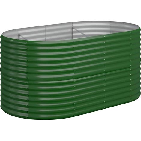 Maison Exclusive - Jardinera arriate acero galvanizado verde 152x (1/5)