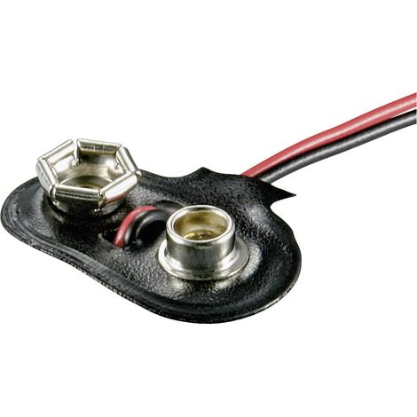 Connecteur clip pression 1x 6LR61 (9 V) Beltrona 9V-T-Clip raccordement par empreinte pile 9V (L x l (1/2)