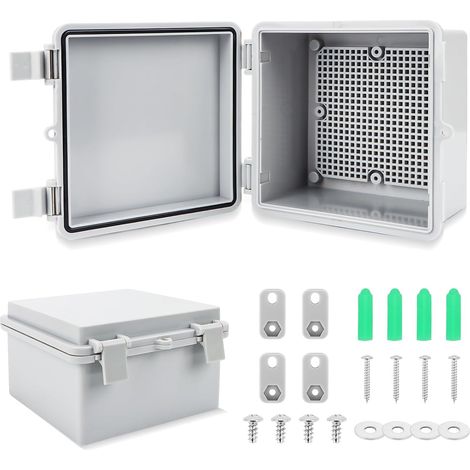 boîte de distribution étanche ip67, boitier etanche electrique exterieur, boîtier en plastique abs extérieur 15x15x9cm boîte étanche distributeur de courant extérieur étanche (1/5)