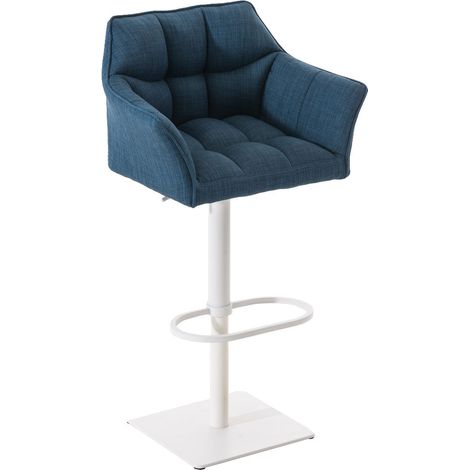 Taburete de bar Tapizado Damaso Azul Blanco (1/5)