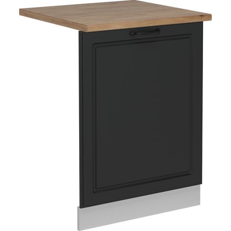 Façade de lave-vaisselle R-Line, Anthracite campagne, 60cm , PT Chêne, Vicco