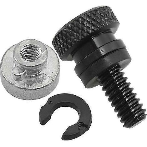 Schwarze 1/4"-Befestigungsschraube und -mutter für Soziussitz hinten, passend für Sportster XL 883 1200 Fatboy Road King Softail Zubehör, Schwarz