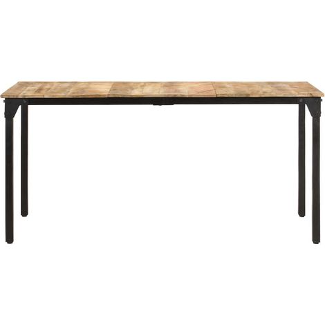 Maison Exclusive - Esstisch 160x80x76 cm Raues Mangoholz (1/5)