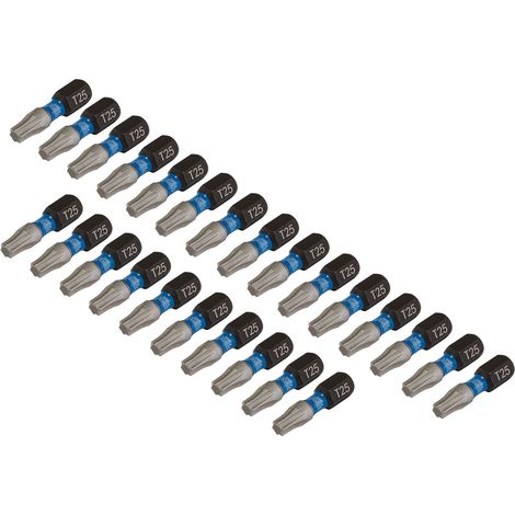 Draper T25X25MM IMPACT S/D BIT 25PK 05695 TX-STARÂ® Impact Screwdriver Bits, 1/4" Hex