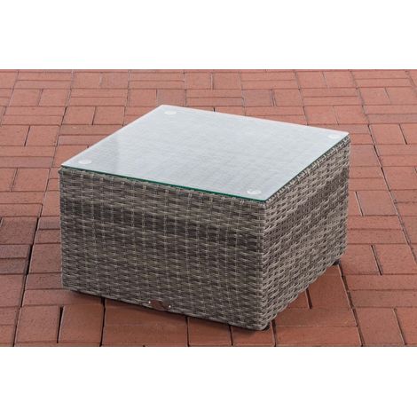 Polyrattan Tisch Genero / Liberi 5mm grau-meliert (1/4)