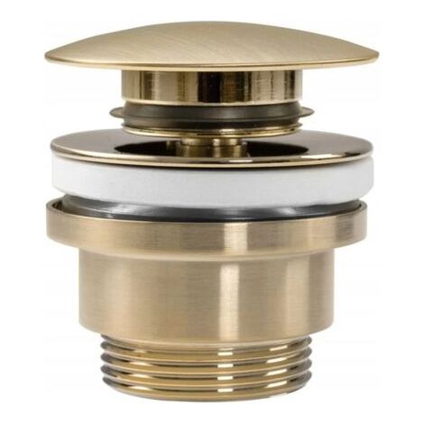 BONDE DE LAVABO UNIVERSEL CLIC-CLAC REA BRUSH GOLD MAT (1/4)