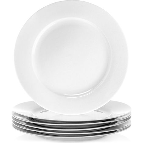 Plato llano de porcelana MONA de 27 cm, 6 unidades. (1/5)